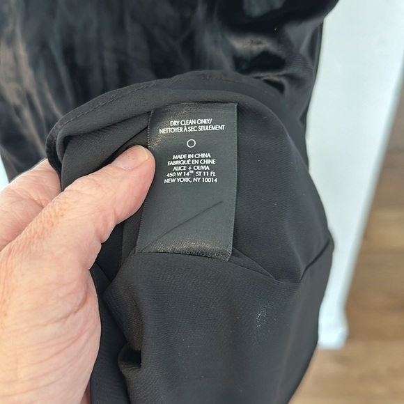 NWOT Alice & Olivia Julietta Velvet Slit Slip Dress in Black - Picture 13 of 13